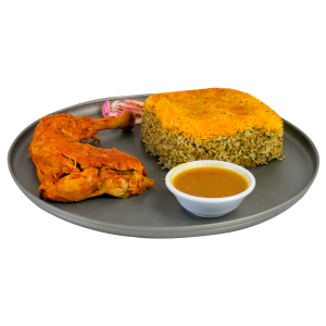 باقالی پلو با مرغ درباری